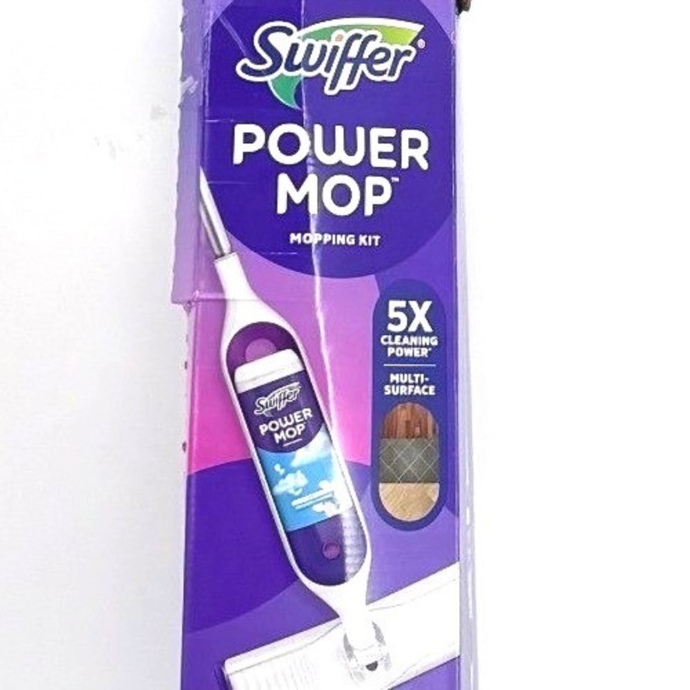 NEW Swiffer PowerMop Mopping Kit Purple All-in-One Floor Cleaner